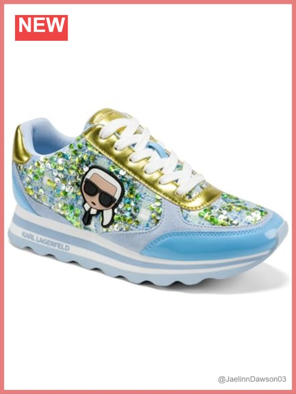 Karl Lagerfeld Meade Lace Up Sneakers Women's Fashion Sneaker Rubber Low Top
